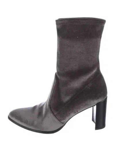 Pre-owned Stuart Weitzman Suede Boots In Gray