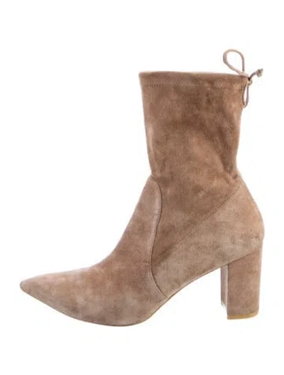 Pre-owned Stuart Weitzman Suede Boots In Gray