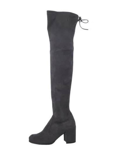 Pre-owned Stuart Weitzman Suede Boots In Gray