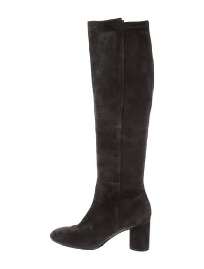 Pre-owned Stuart Weitzman Suede Boots In Gray