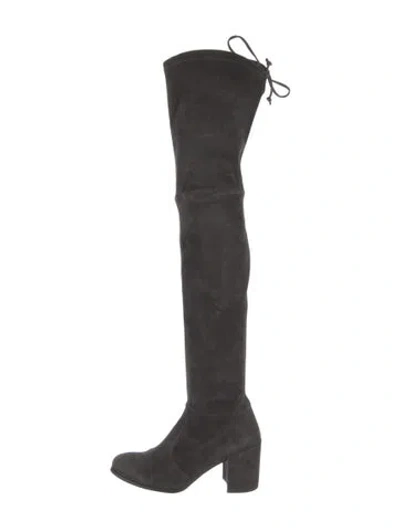 Pre-owned Stuart Weitzman Suede Boots In Gray