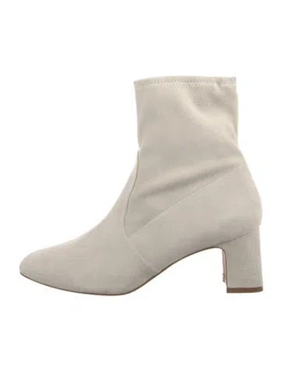 Pre-owned Stuart Weitzman Suede Boots In Gray
