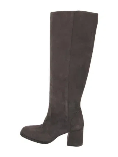Pre-owned Stuart Weitzman Suede Boots In Gray