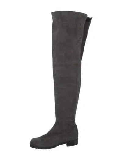 Pre-owned Stuart Weitzman Suede Boots In Gray