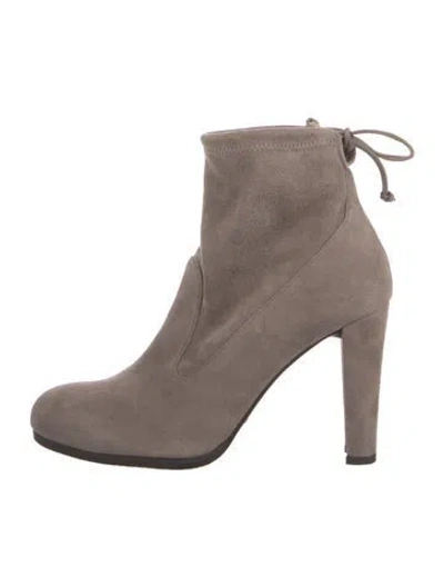 Pre-owned Stuart Weitzman Suede Boots In Gray