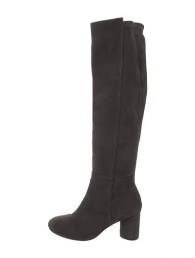 Pre-owned Stuart Weitzman Suede Boots In Gray
