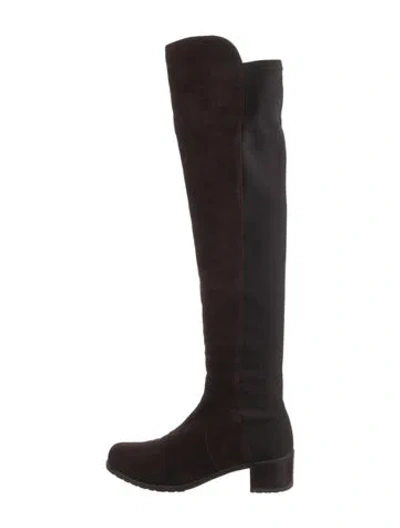 Pre-owned Stuart Weitzman Suede Boots In Gray