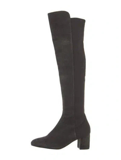 Pre-owned Stuart Weitzman Suede Boots In Gray