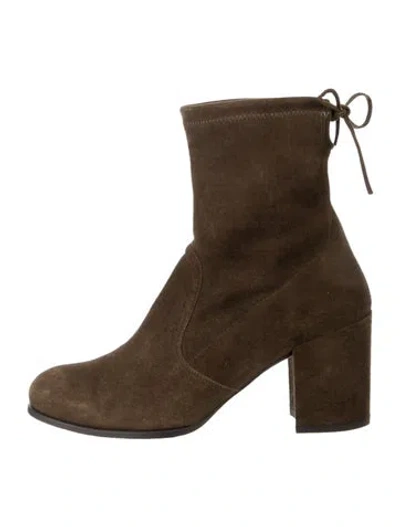 Pre-owned Stuart Weitzman Suede Boots In Green
