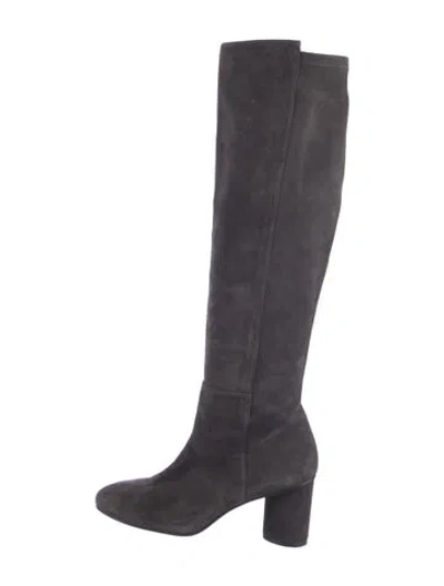 Pre-owned Stuart Weitzman Suede Boots In Grey