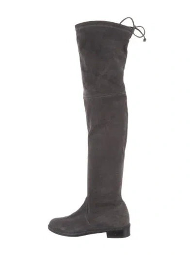 Pre-owned Stuart Weitzman Suede Boots In Grey