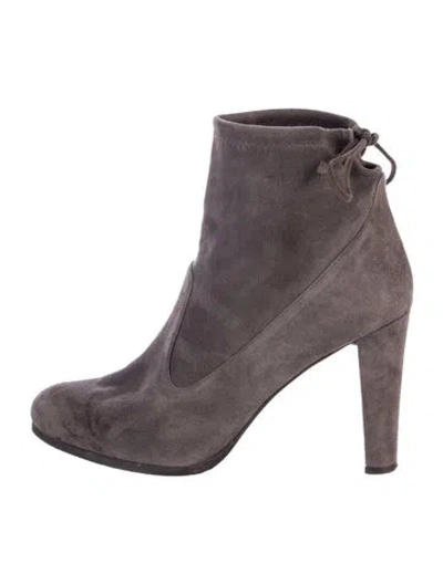 Pre-owned Stuart Weitzman Suede Boots In Grey