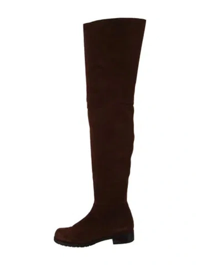 Pre-owned Stuart Weitzman Suede Boots In Multi