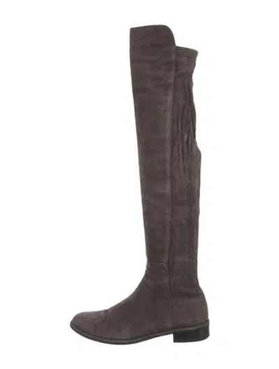 Pre-owned Stuart Weitzman Suede Boots In Neutral