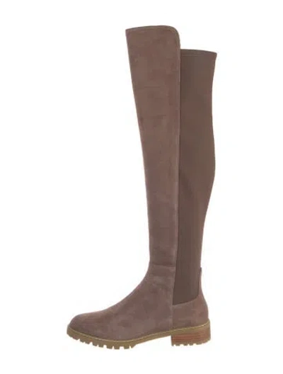 Pre-owned Stuart Weitzman Suede Boots In Neutral