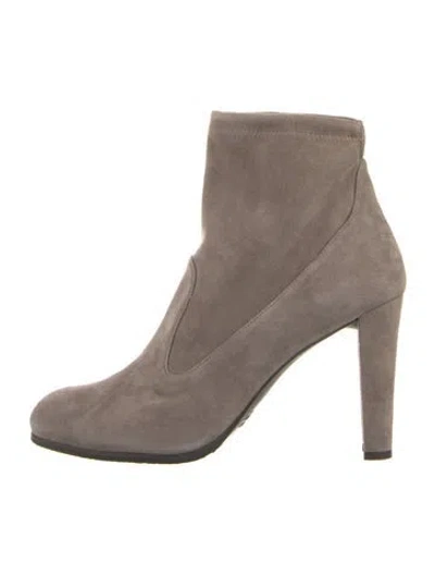 Pre-owned Stuart Weitzman Suede Boots In Neutral