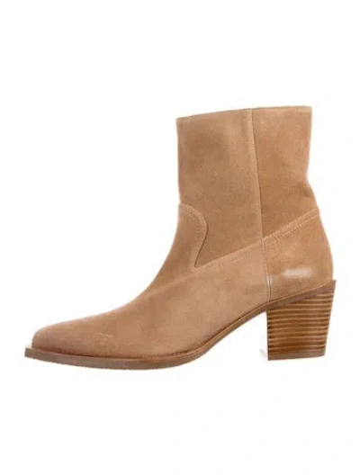 Pre-owned Stuart Weitzman Suede Boots In Neutral