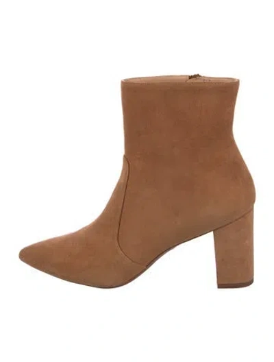 Pre-owned Stuart Weitzman Suede Boots In Neutral