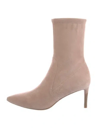 Pre-owned Stuart Weitzman Suede Boots In Neutral