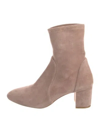 Pre-owned Stuart Weitzman Suede Boots In Neutral