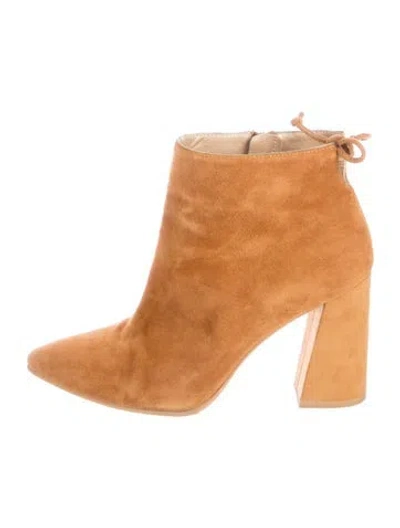 Pre-owned Stuart Weitzman Suede Boots In Neutral