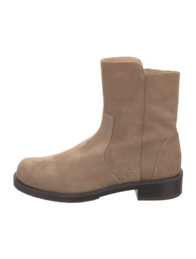 Pre-owned Stuart Weitzman Suede Boots In Neutral