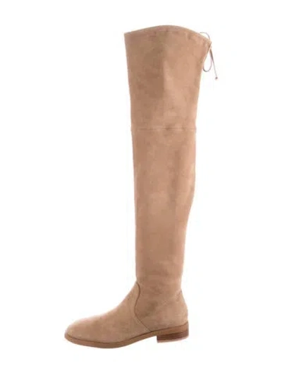 Pre-owned Stuart Weitzman Suede Boots In Neutral