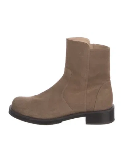 Pre-owned Stuart Weitzman Suede Boots In Neutral
