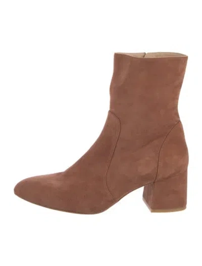Pre-owned Stuart Weitzman Suede Boots In Neutral
