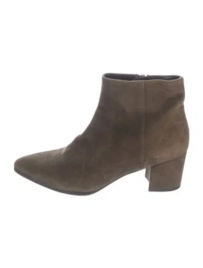 Pre-owned Stuart Weitzman Suede Boots In Neutral