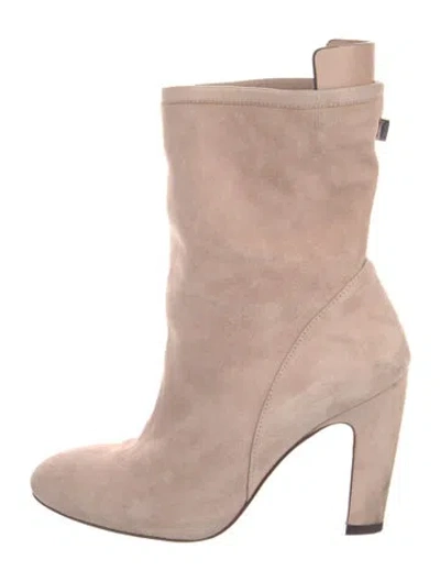 Pre-owned Stuart Weitzman Suede Boots In Pink