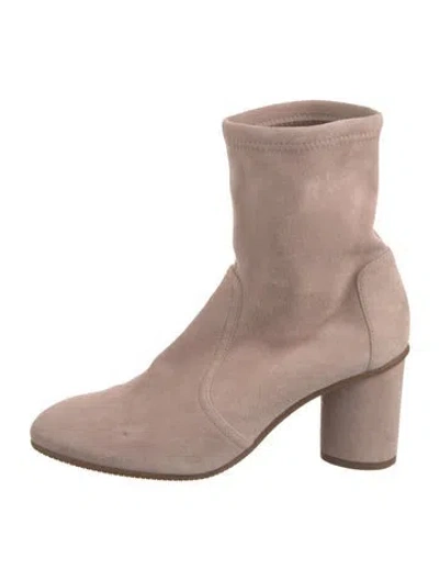 Pre-owned Stuart Weitzman Suede Boots In Pink