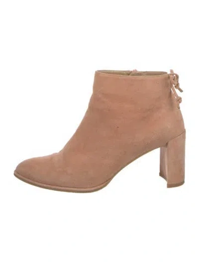 Pre-owned Stuart Weitzman Suede Boots In Pink