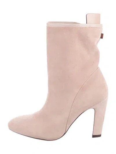 Pre-owned Stuart Weitzman Suede Boots In Pink