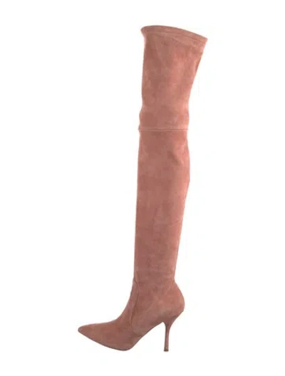 Pre-owned Stuart Weitzman Suede Boots In Pink