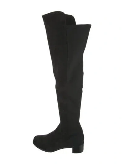 Pre-owned Stuart Weitzman Suede Boots W/ Tags In Black