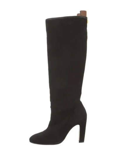 Pre-owned Stuart Weitzman Suede Boots W/ Tags In Black