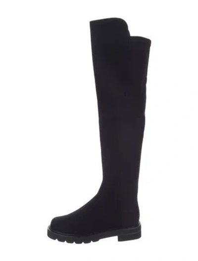 Pre-owned Stuart Weitzman Suede Boots W/ Tags In Black