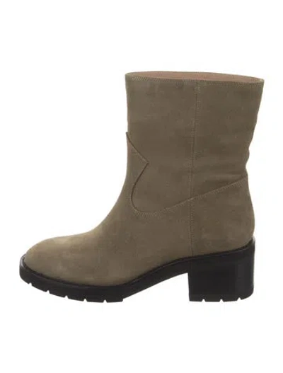 Pre-owned Stuart Weitzman Suede Boots W/ Tags In Neutral