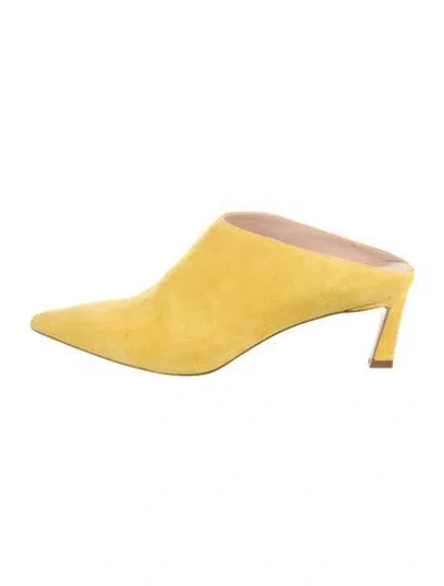 Pre-owned Stuart Weitzman Suede Boots In Yellow