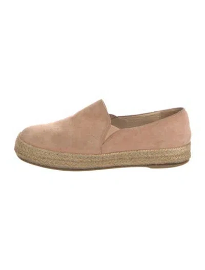 Pre-owned Stuart Weitzman Suede Braided Accents Espadrilles In Neutral