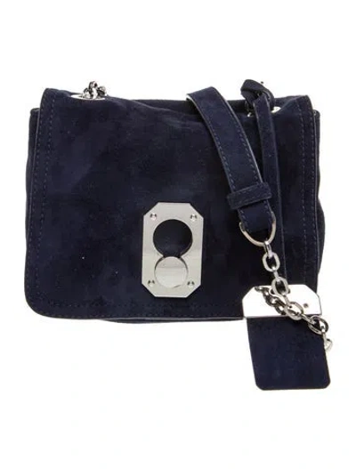 Pre-owned Stuart Weitzman Suede Bucket Bag In Blue