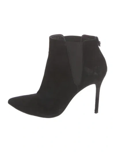 Pre-owned Stuart Weitzman Suede Chelsea Boots In Black