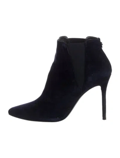 Pre-owned Stuart Weitzman Suede Chelsea Boots In Blue