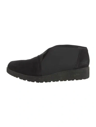Pre-owned Stuart Weitzman Suede Chunky Sneakers In Black