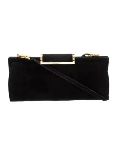 Pre-owned Stuart Weitzman Suede Clutch In Black