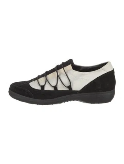 Pre-owned Stuart Weitzman Suede Colorblock Pattern Sneakers In Multi