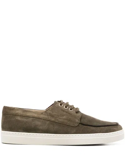 Stuart Weitzman Suede Derby Shoes In Green