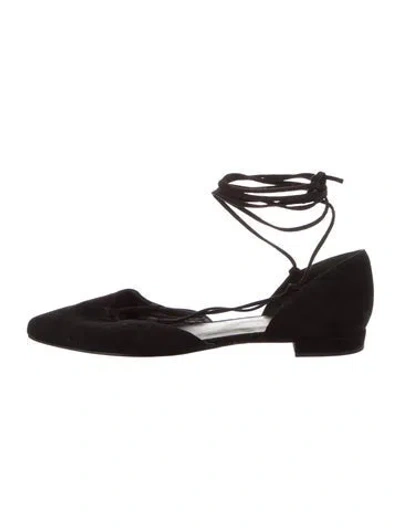 Pre-owned Stuart Weitzman Suede D'orsay Flats In Brown