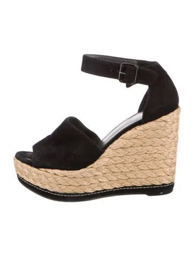 Pre-owned Stuart Weitzman Suede D'orsay Pumps In Black